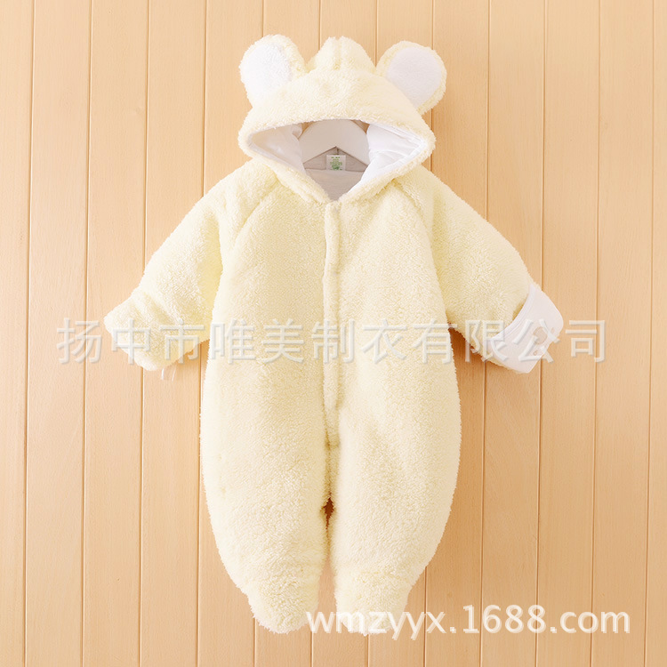 千趣會嬰幼兒寶寶秋冬加厚長袖造型連體